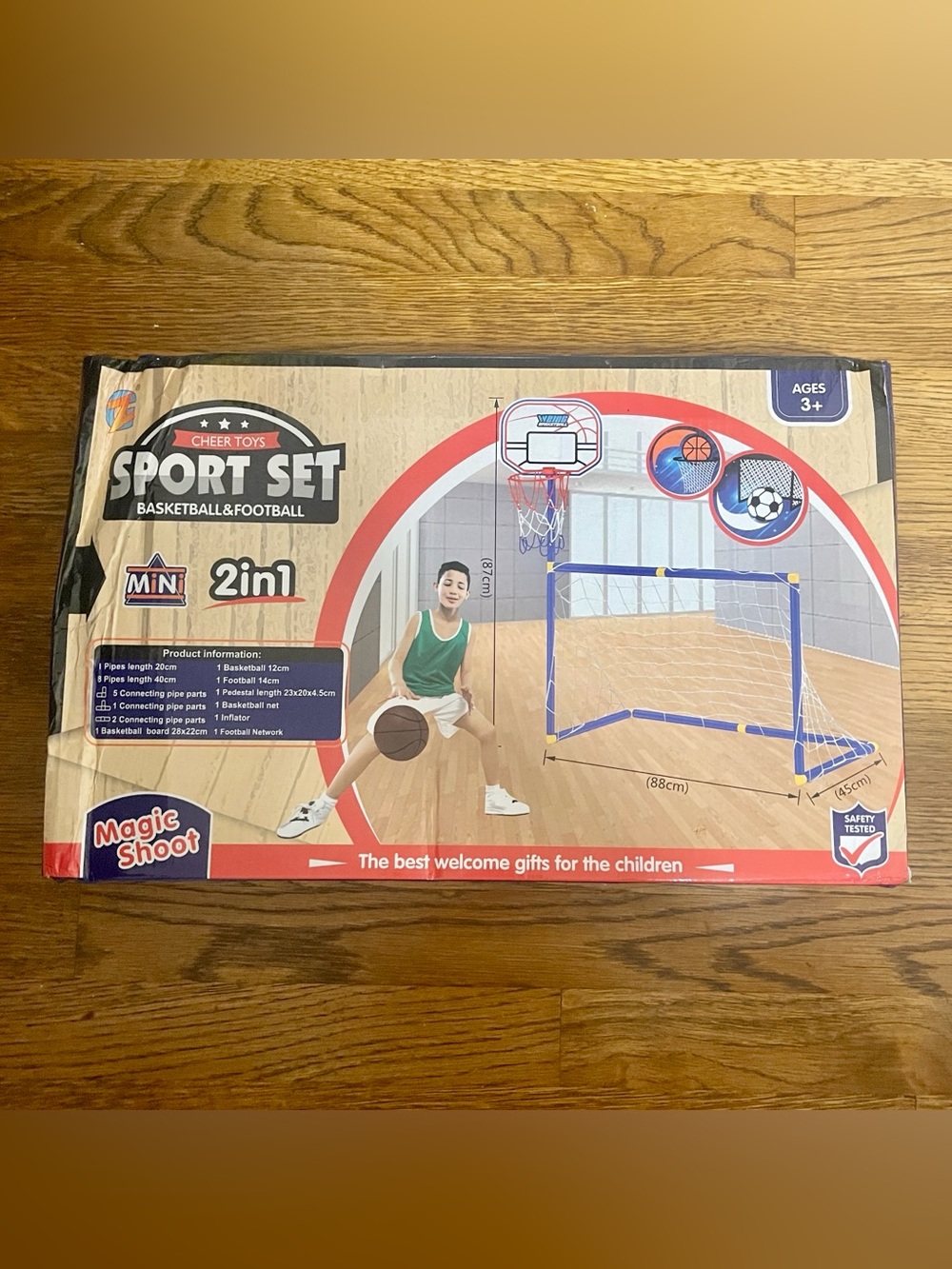 2-in-1 Kids Sport Set with Basketball